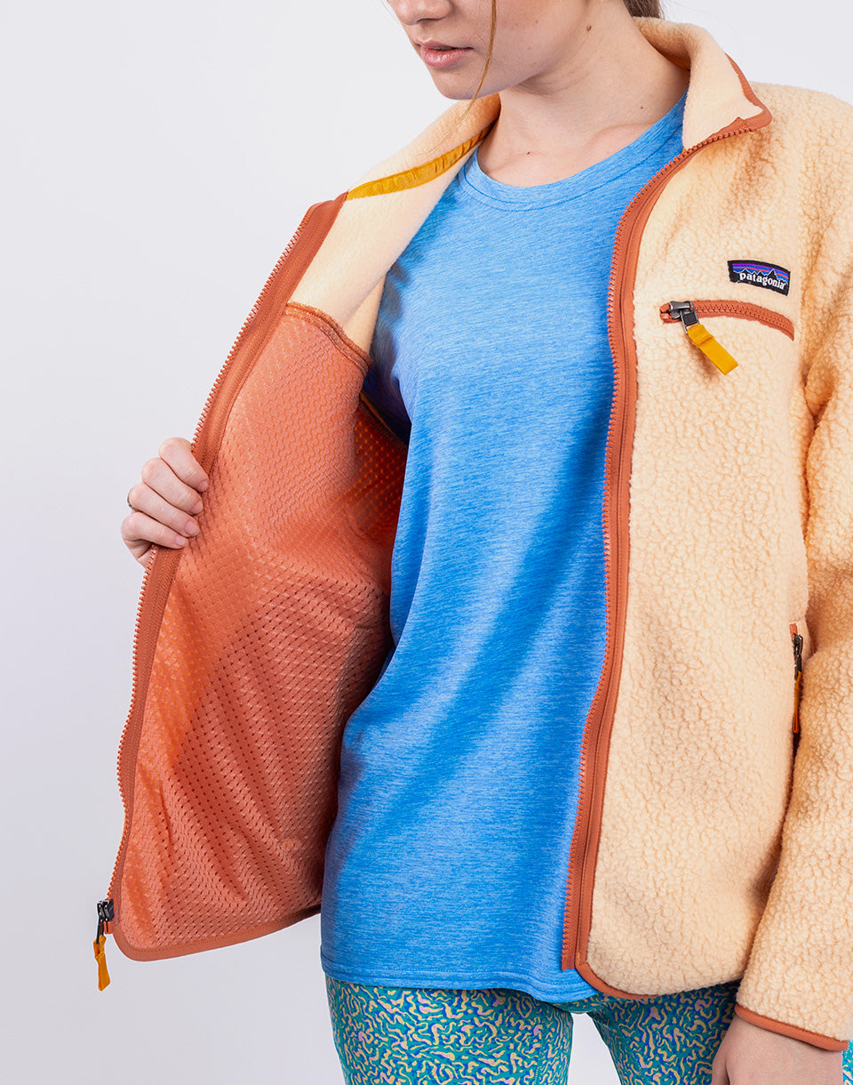 Veste rétro à poils longs (femmes)