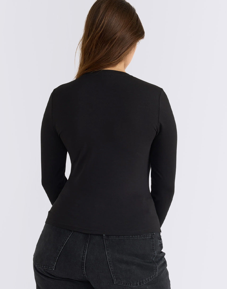 T-shirt à manches longues régulières de tous les jours