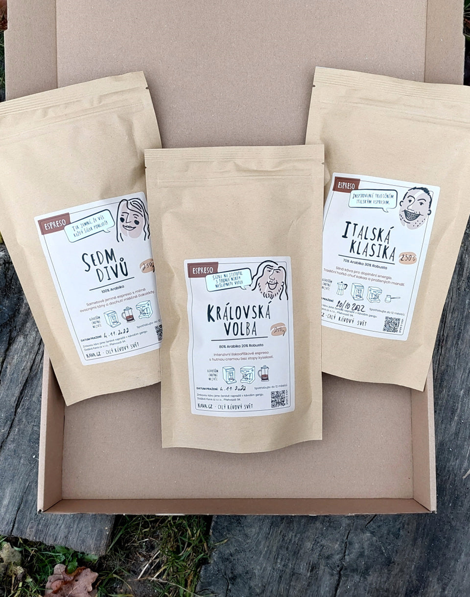 Kávošský dárkový Balíček - Svatá Espreso Trojice