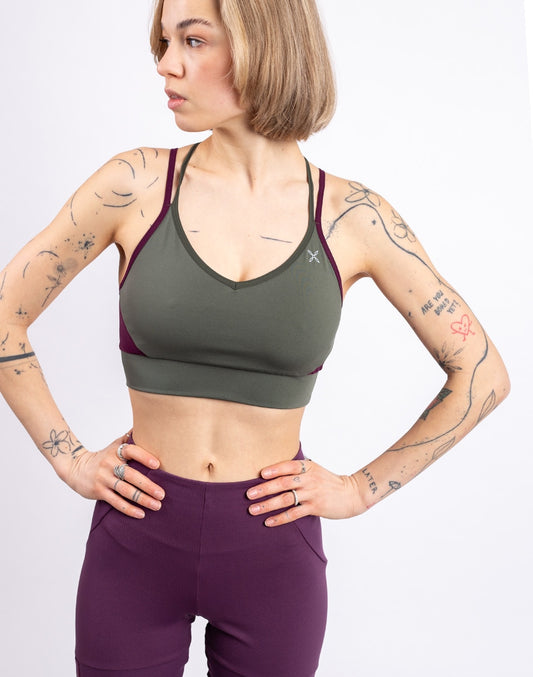 Soutien-gorge croisé à sertir pour femme