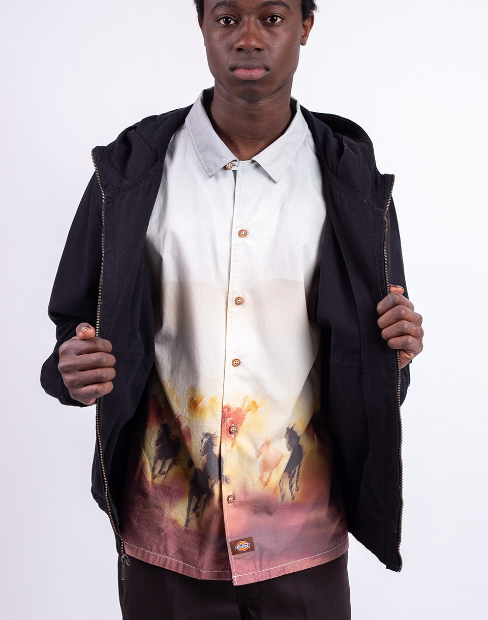 Veste à capuche en toile de canard non doublée