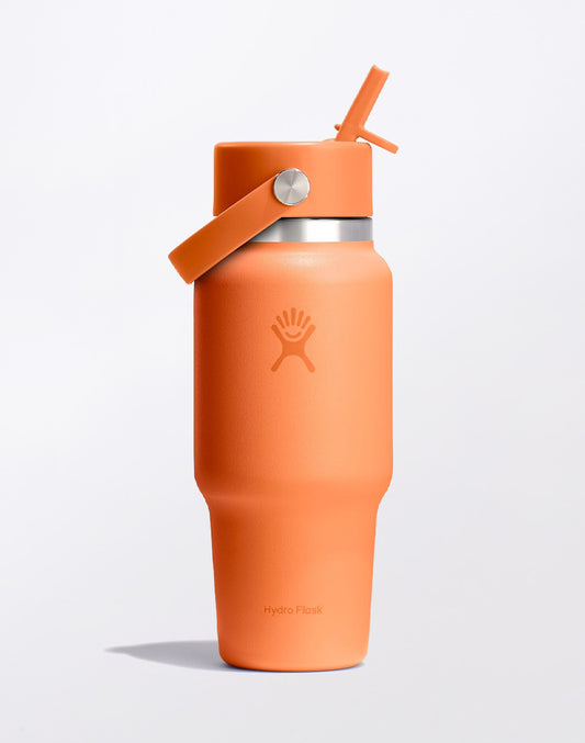 Wide Mouth Travel Bottle with Flex Straw Cap 24 oz (710 ml)