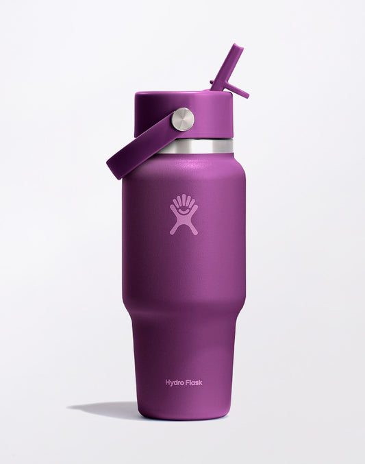 Wide Mouth Travel Bottle with Flex Straw Cap 24 oz (710 ml)