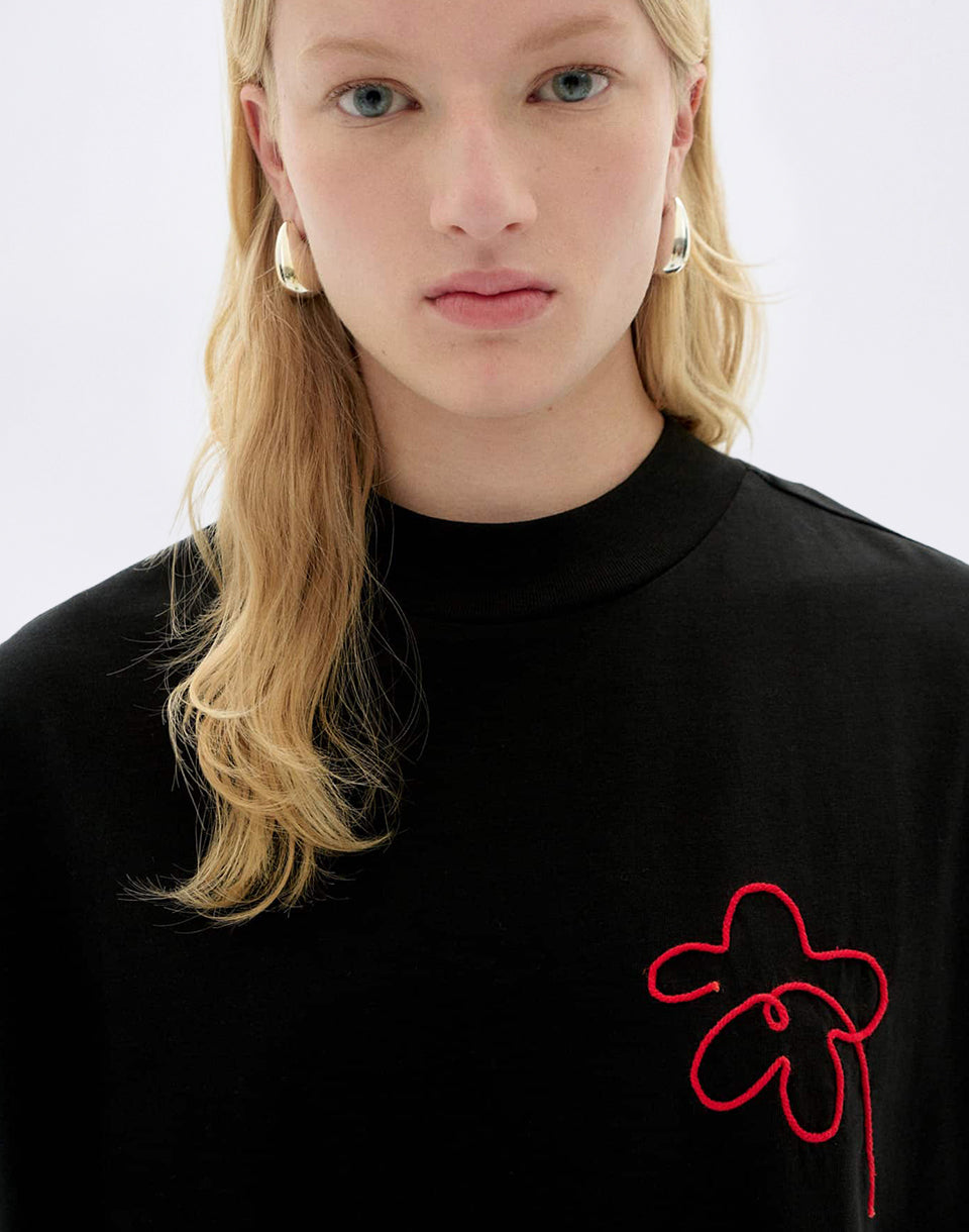 Flower Cord Black Volta Tee