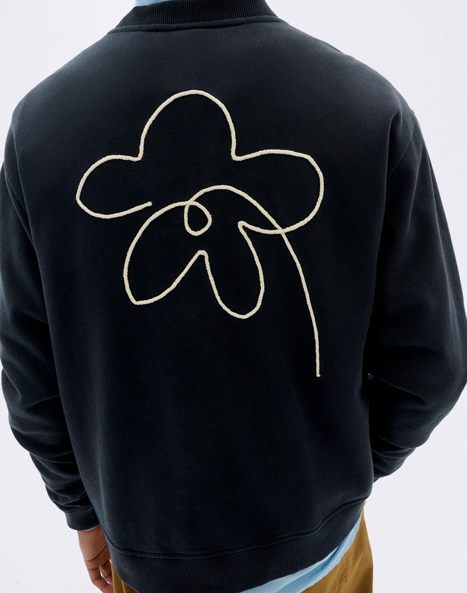 Flower Rope Navy Leon Sweatshirt