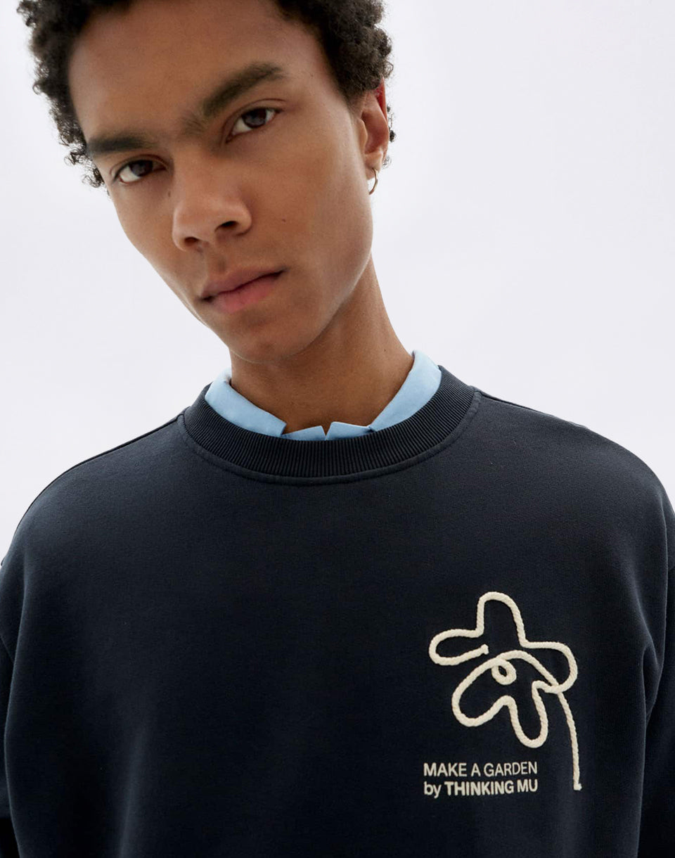 Flower Rope Navy Leon Sweatshirt