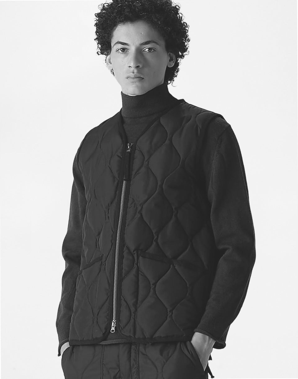 Unisex Military Zip V-Neck Down Vest