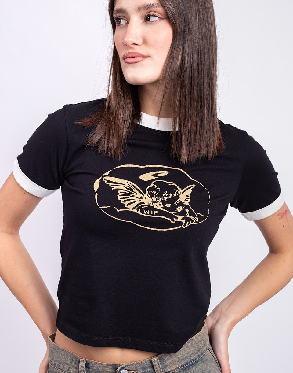 W' S/S Reminiscing Ringer T-Shirt