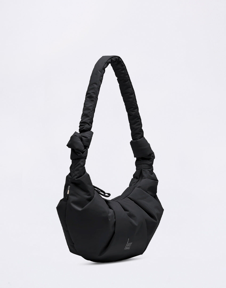 Pleat Moon Bag Small Monochrome