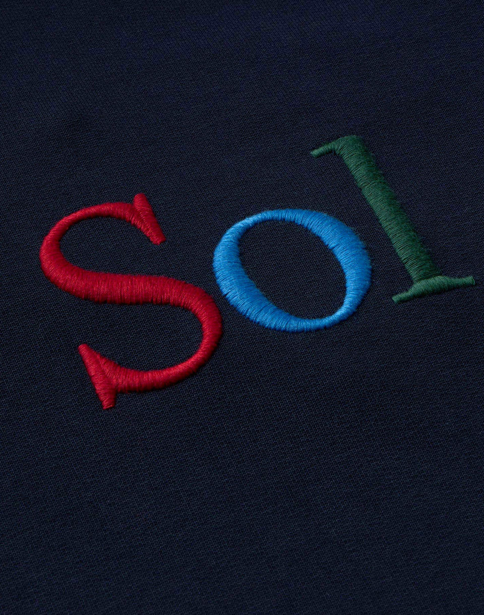 Sweat-shirt bleu marine Sun Type Pepe