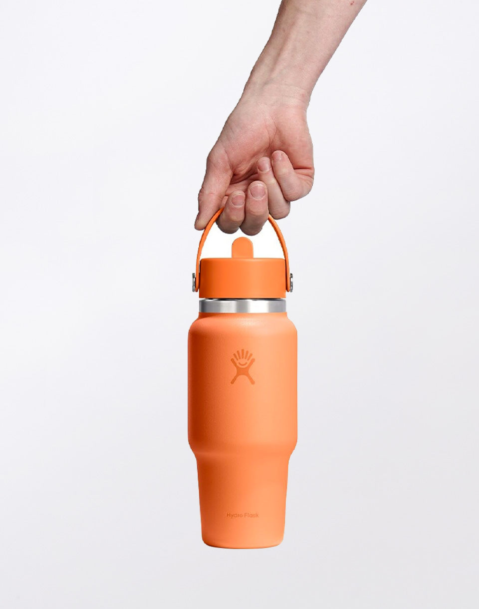 Bouteille de voyage à large goulot avec bouchon à paille flexible 710 ml (24 oz)