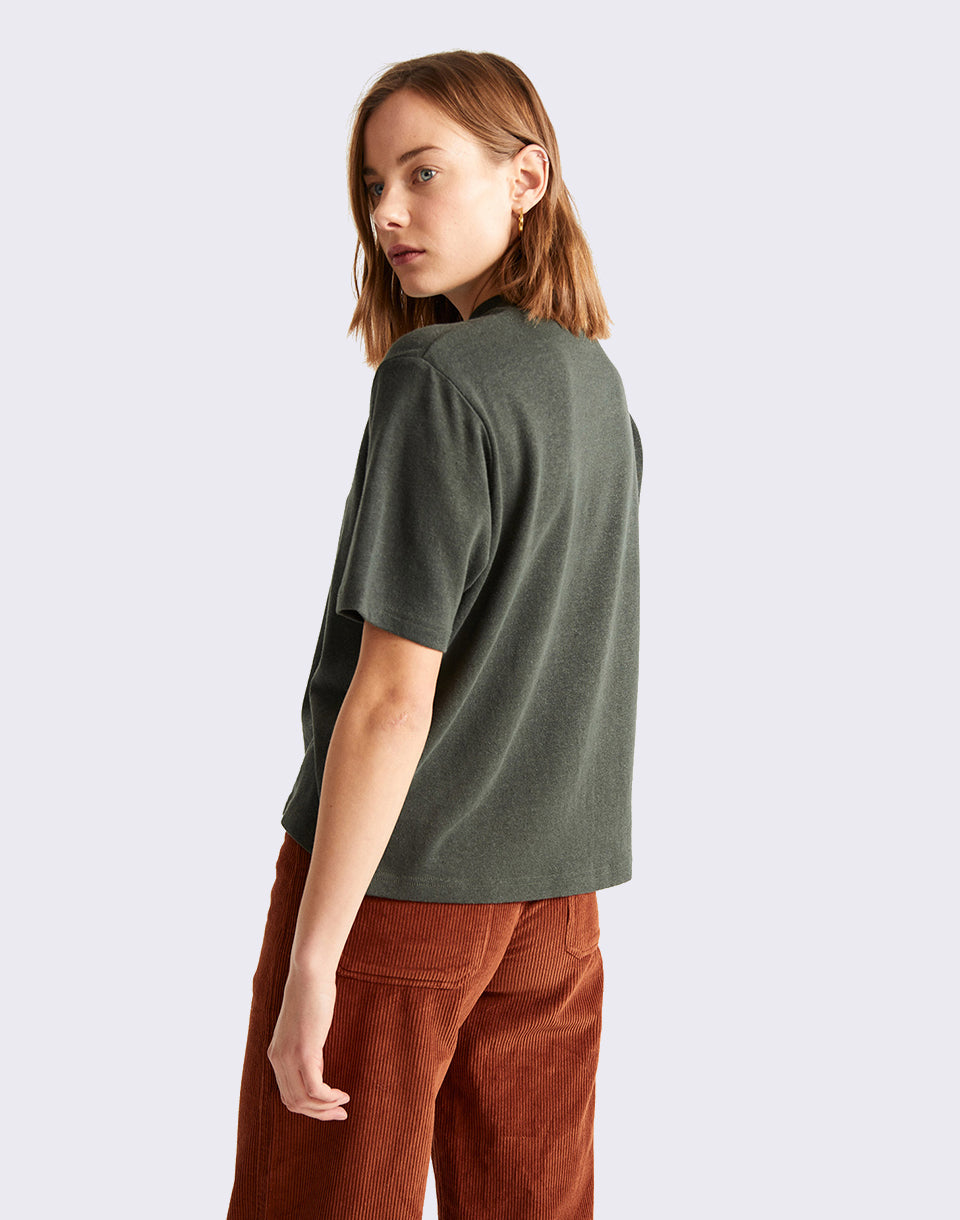 T-shirt de chanvre vert foncé