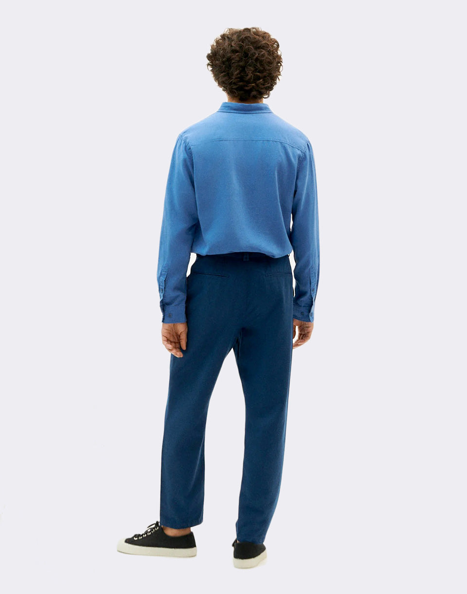 Pantalon Moero en chanvre bleu nuit