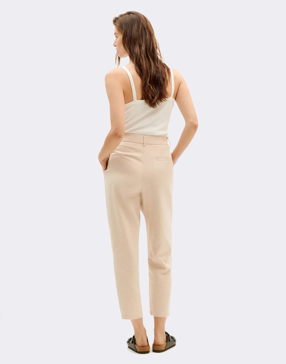 Pantalon de riz de chanvre perlé