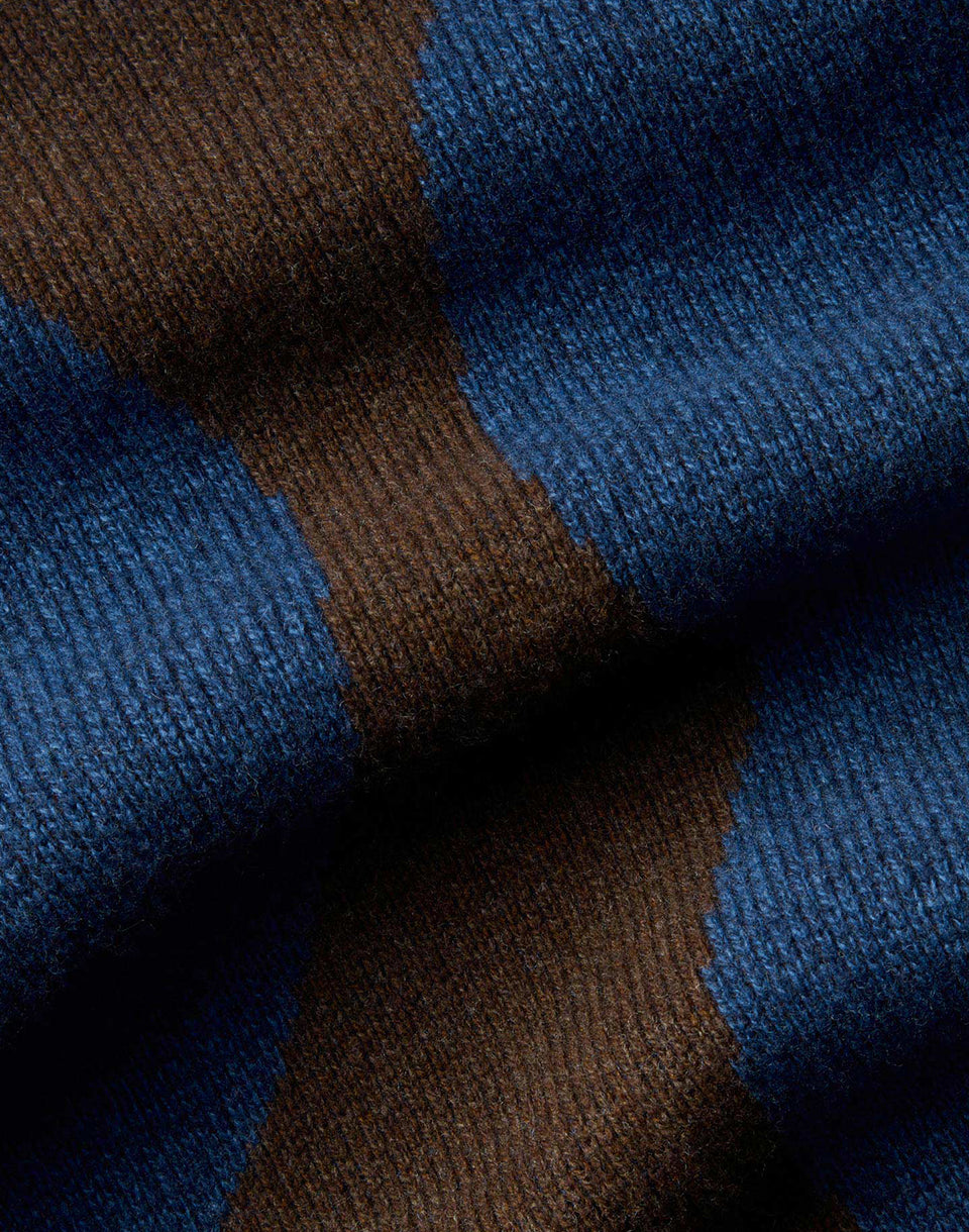 Pull tricoté de points bleu khem