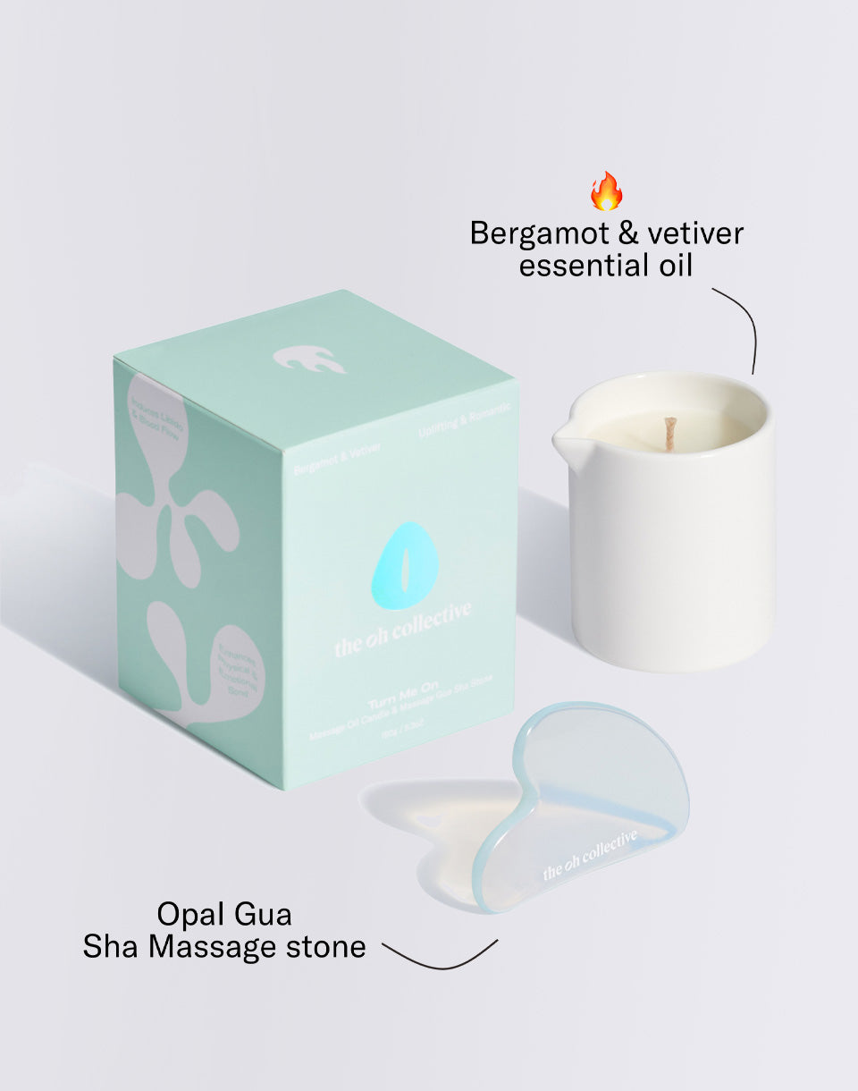 Trochez-moi - bougie de massage avec Guasha Stone