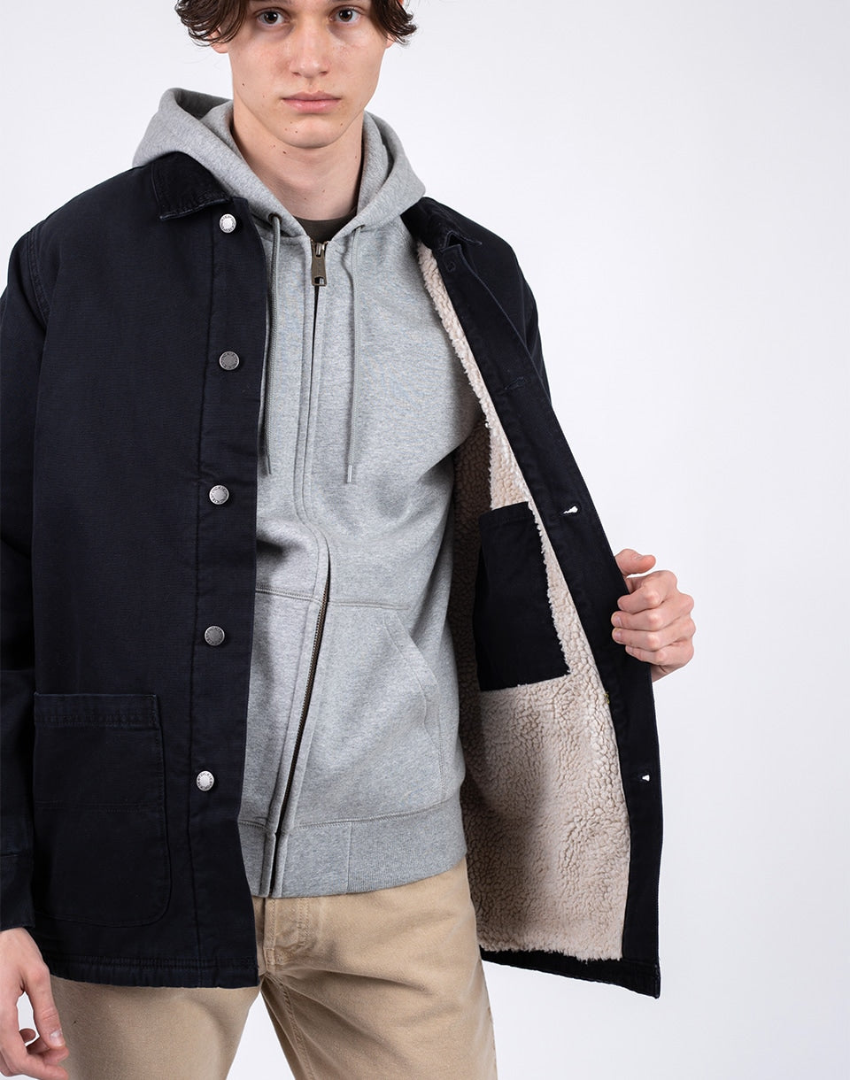 Manteau de corvée bordé de canard en pierre