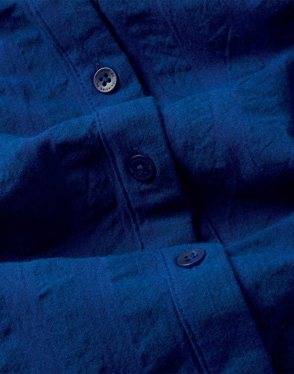 Navy Big Seersucker Gretel Robe