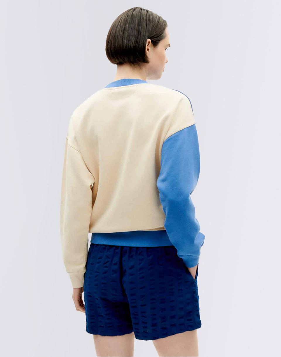 Sweat-shirt abstrait ivoire