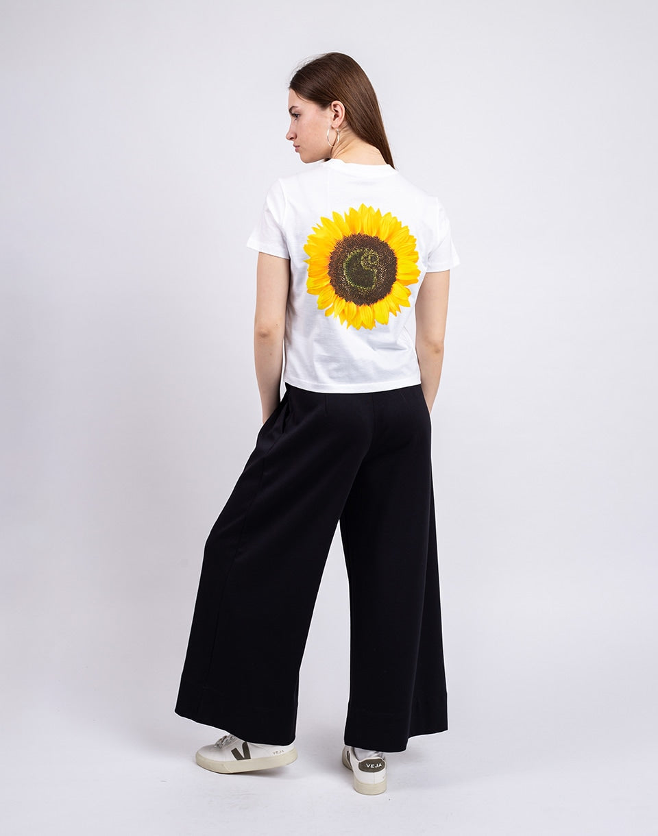 T-shirt tournesol pour femme à manches courtes