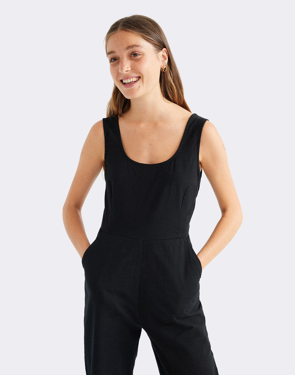 Black Rafflesia Jumpsuit