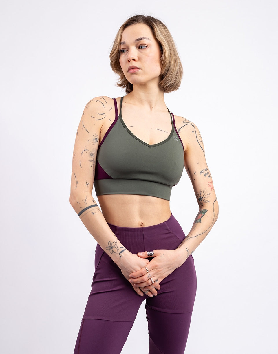 Soutien-gorge croisé à sertir pour femme