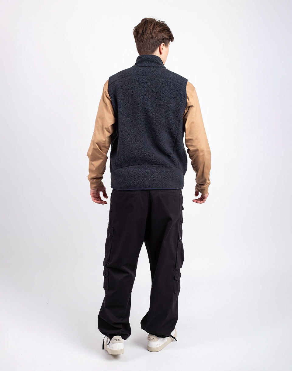 Gilet rétro à poils longs (hommes)