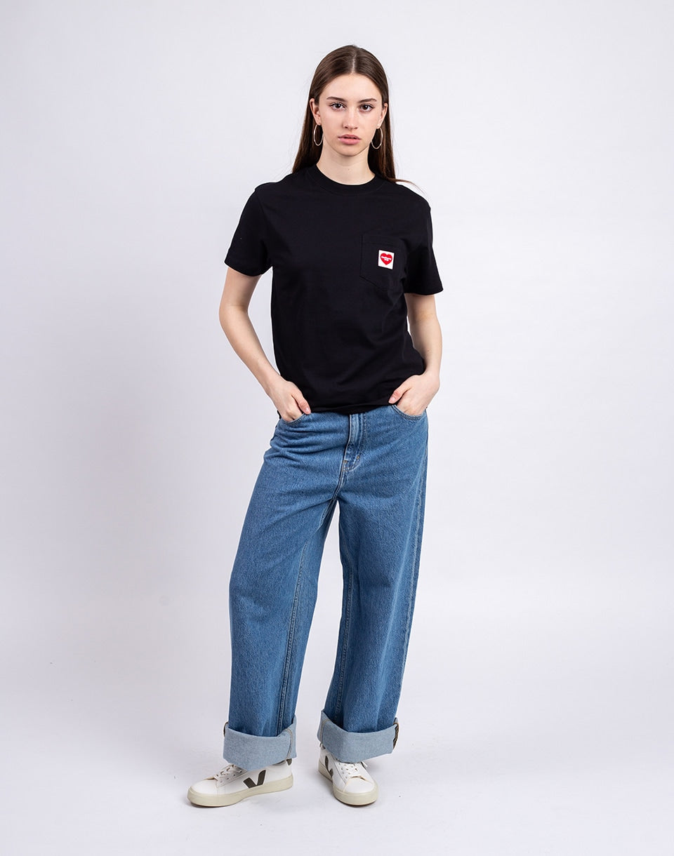 T-shirt à poche cœur pour femme