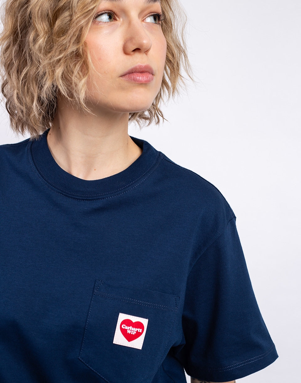 T-shirt à poche cœur pour femme