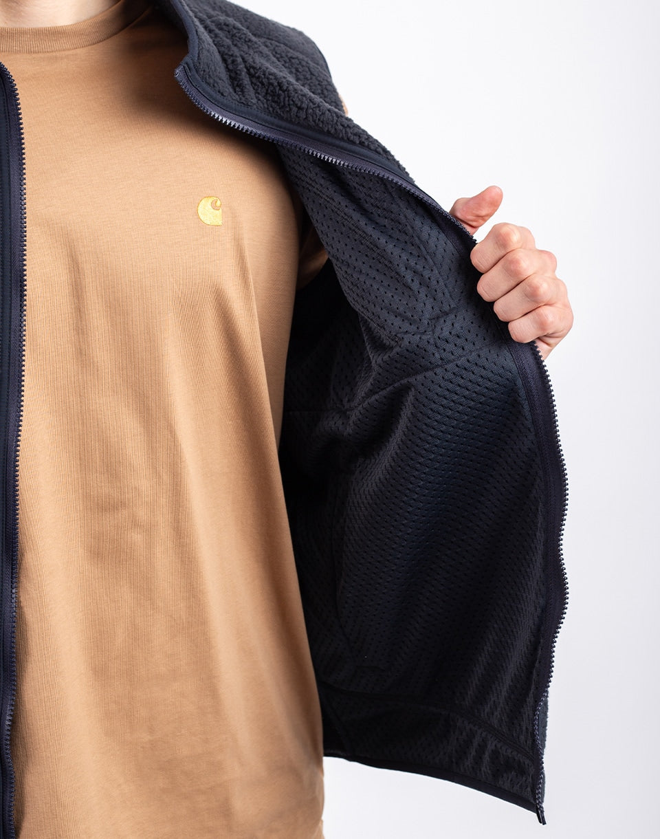 Gilet rétro à poils longs (hommes)