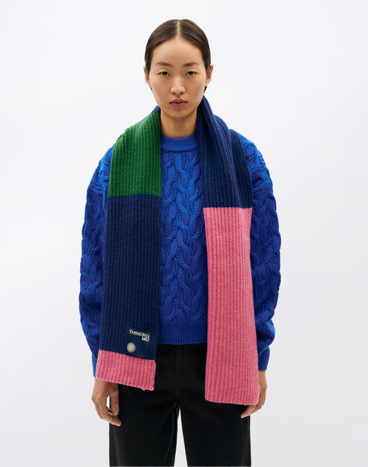 Écharpe tricotée du ghede rose