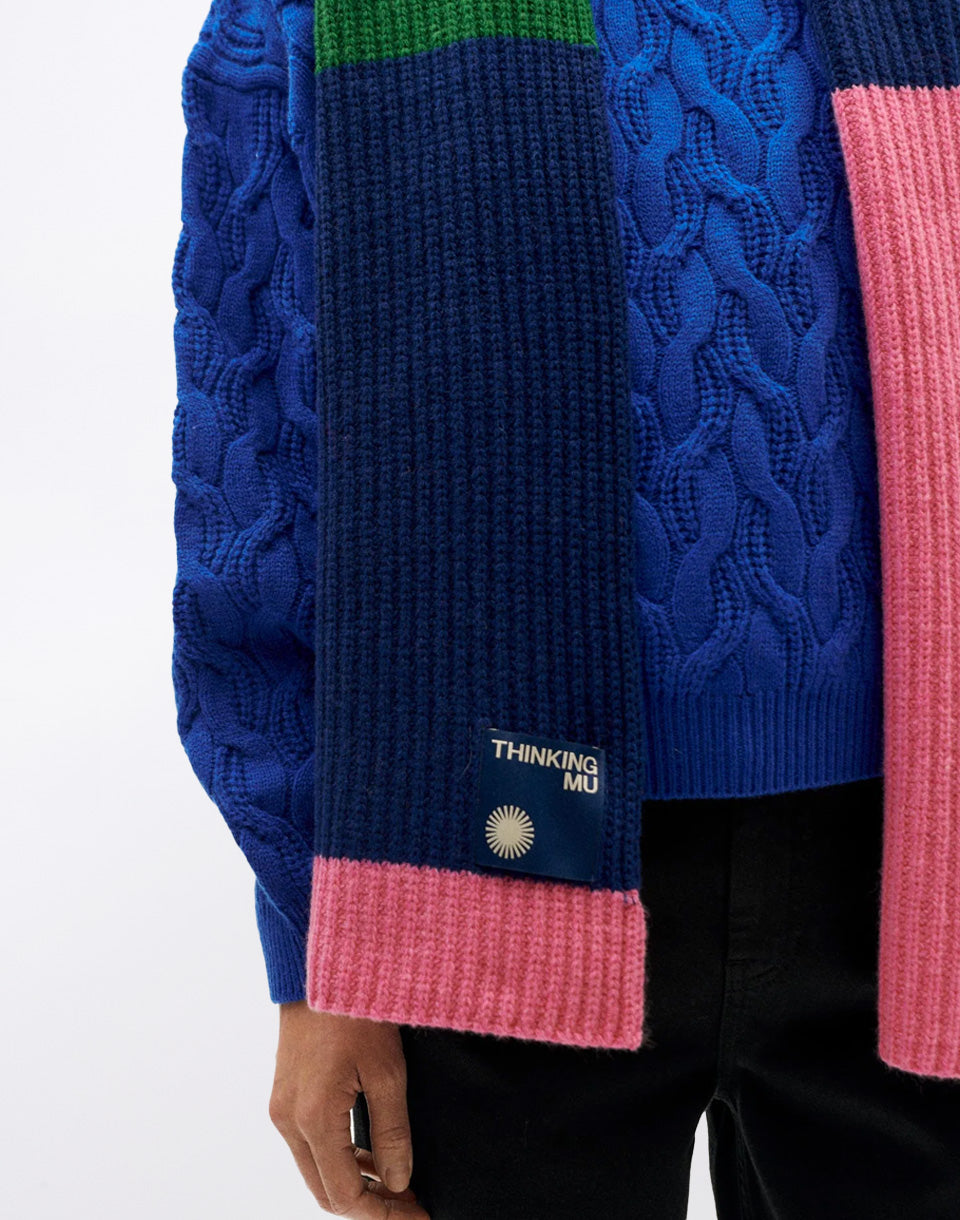 Écharpe tricotée du ghede rose