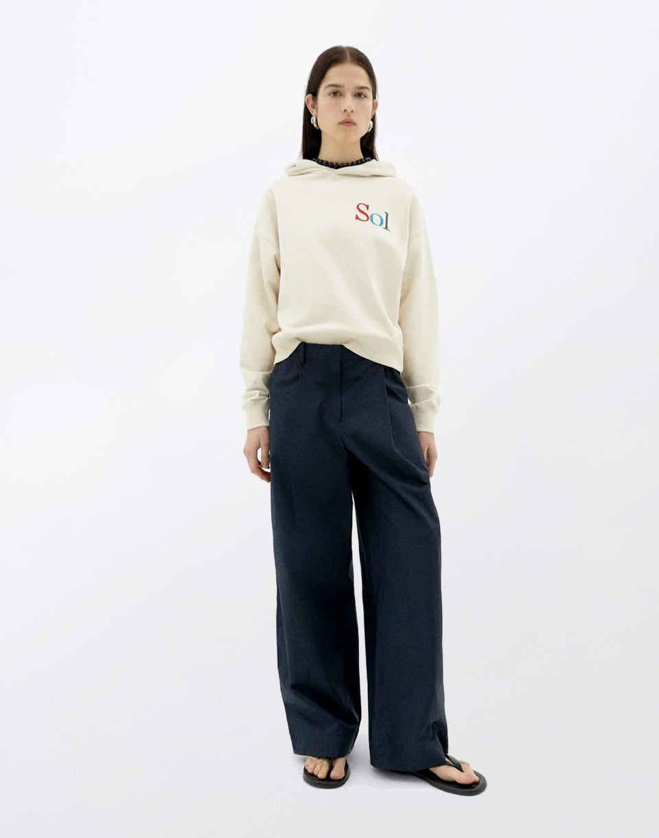 White Hooded Sweatshirt Sun Type Valeria
