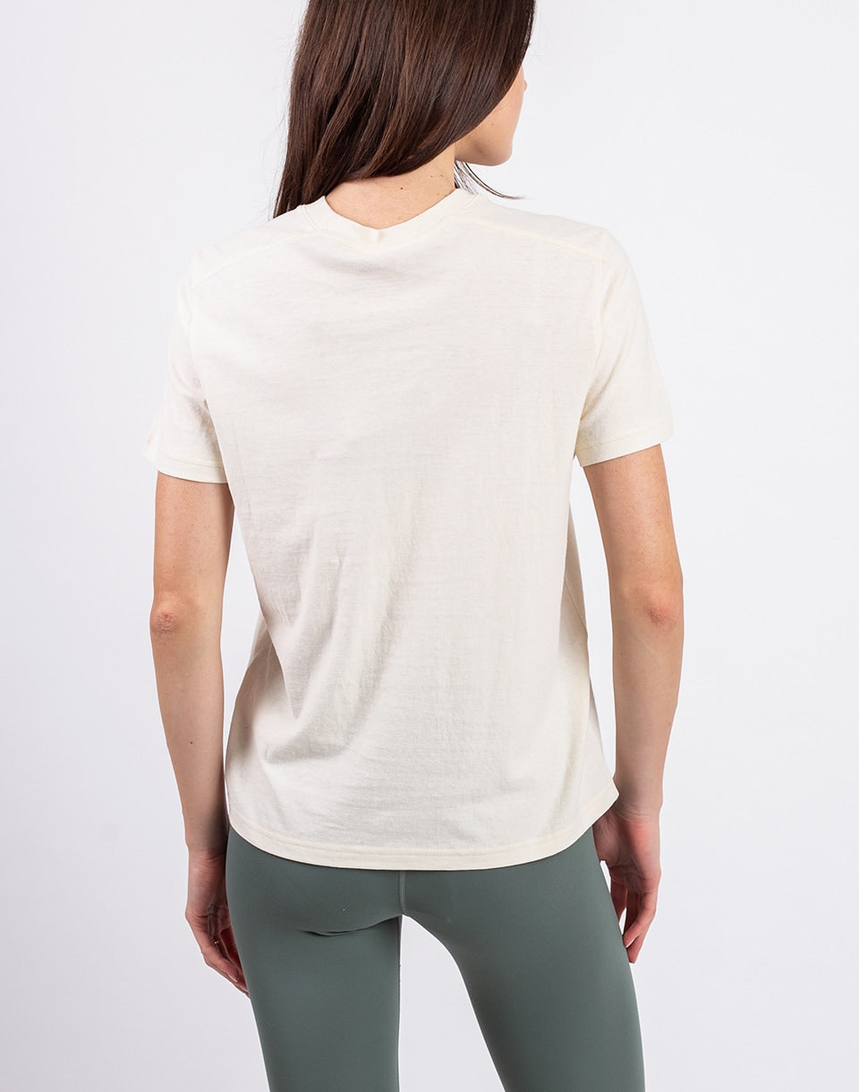 T-shirt en mélange de chanvre pour femme