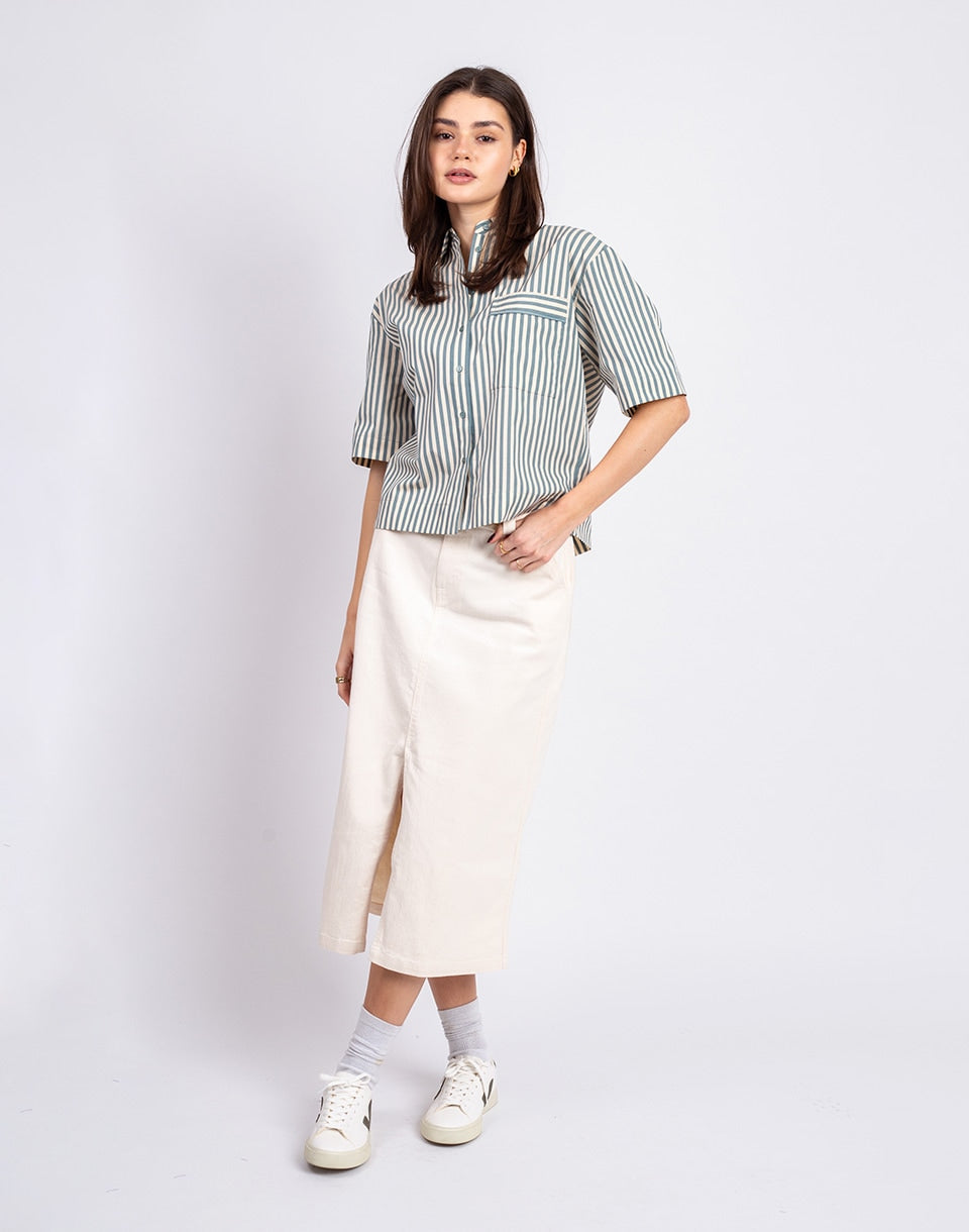Striped Poplin Shirt