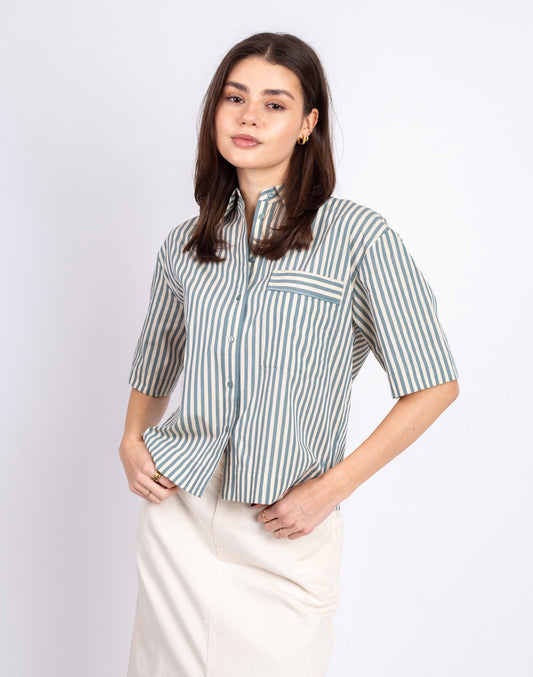 Striped Poplin Shirt