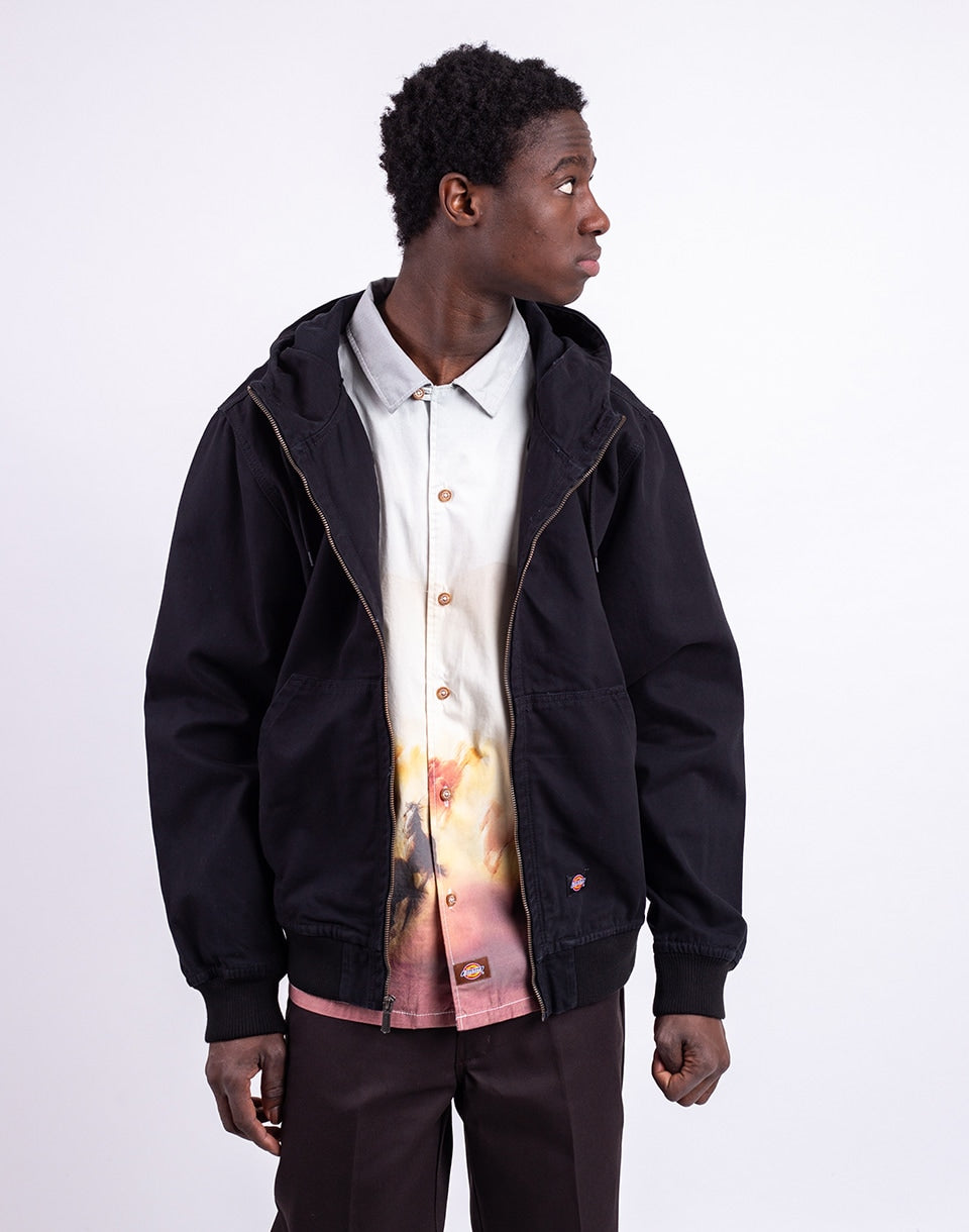 Veste à capuche en toile de canard non doublée
