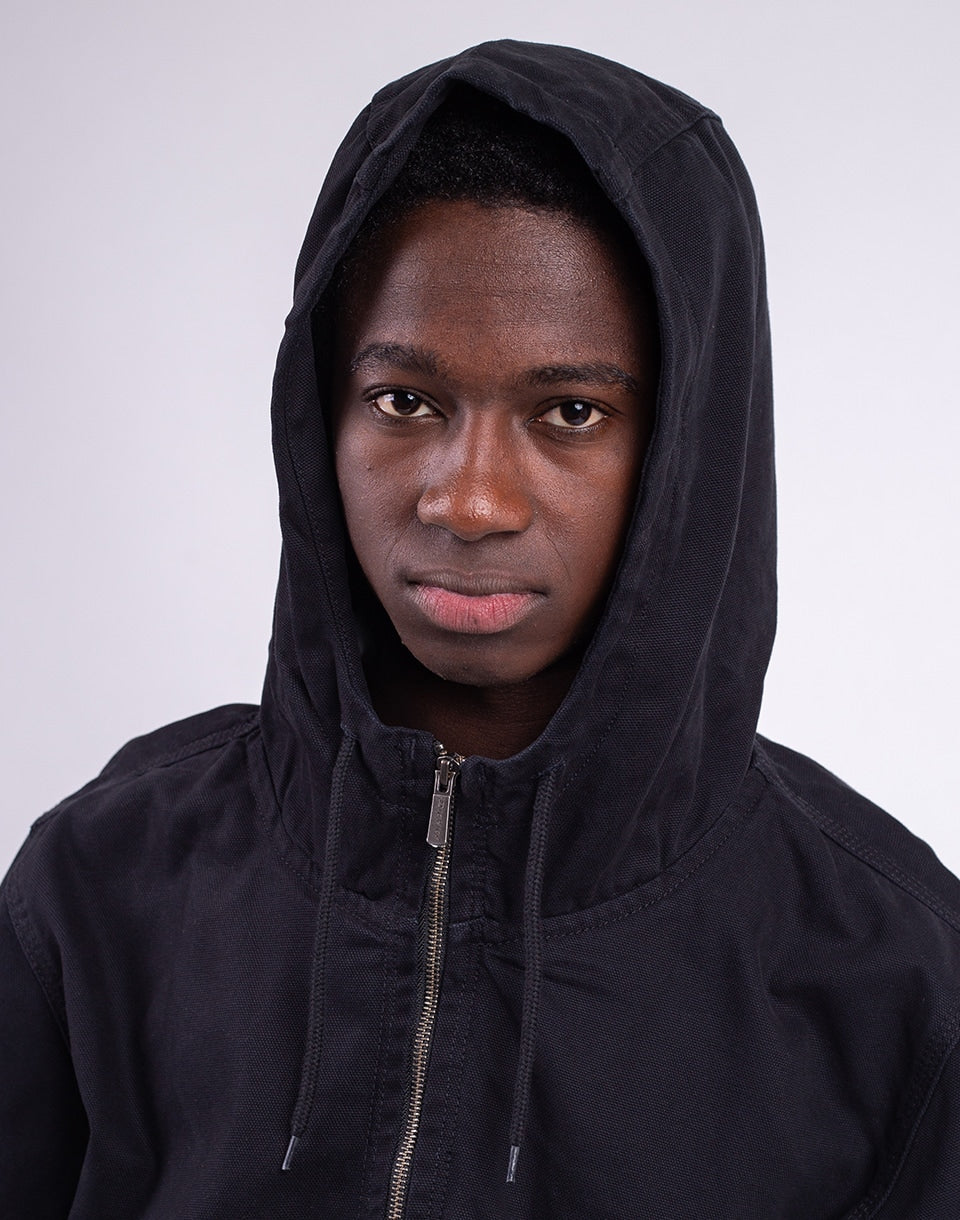 Veste à capuche en toile de canard non doublée