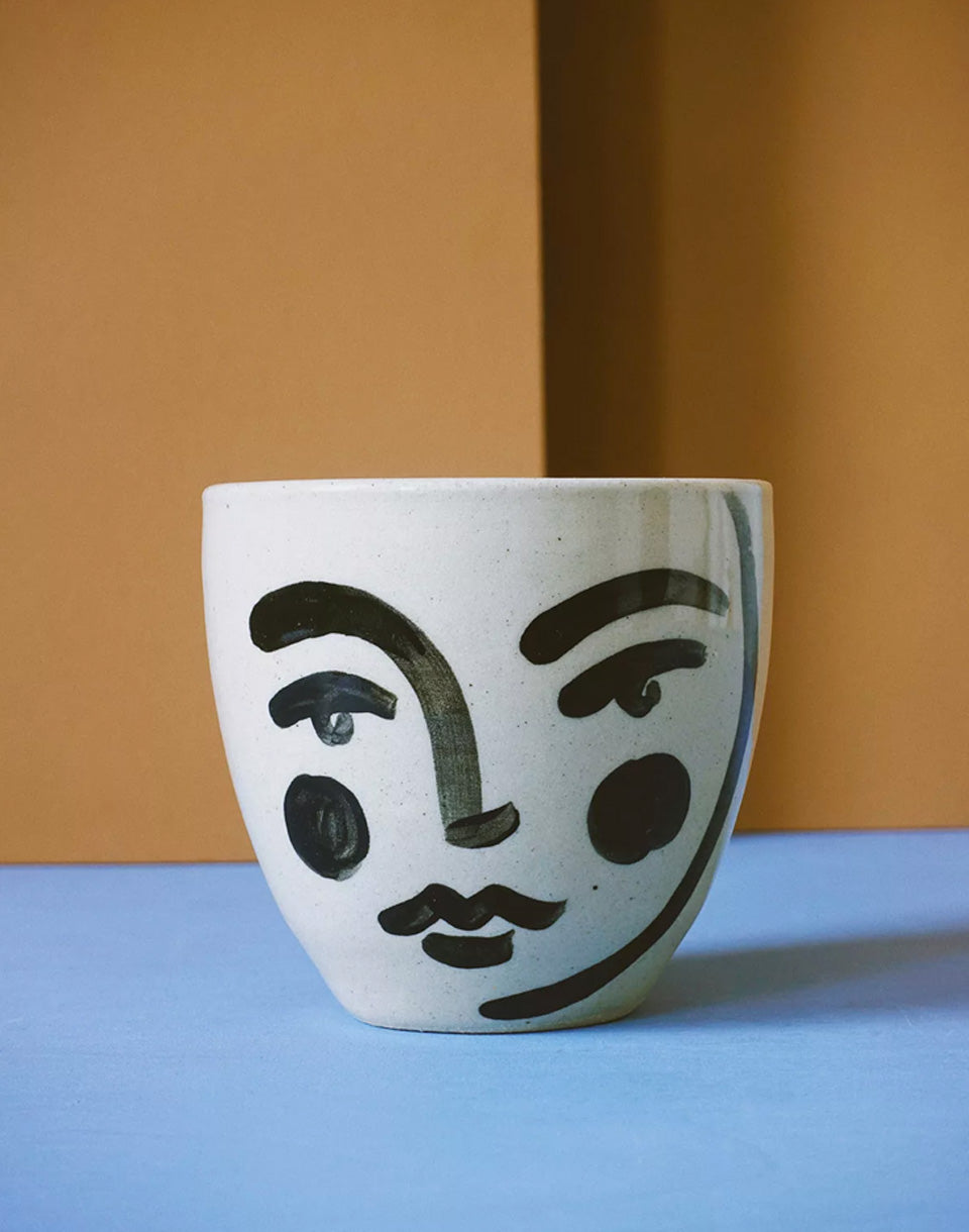 Coupe à visage peint - Noir avec joues