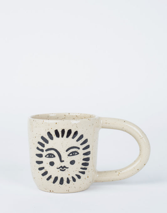 Grande tasse Sun Face noire