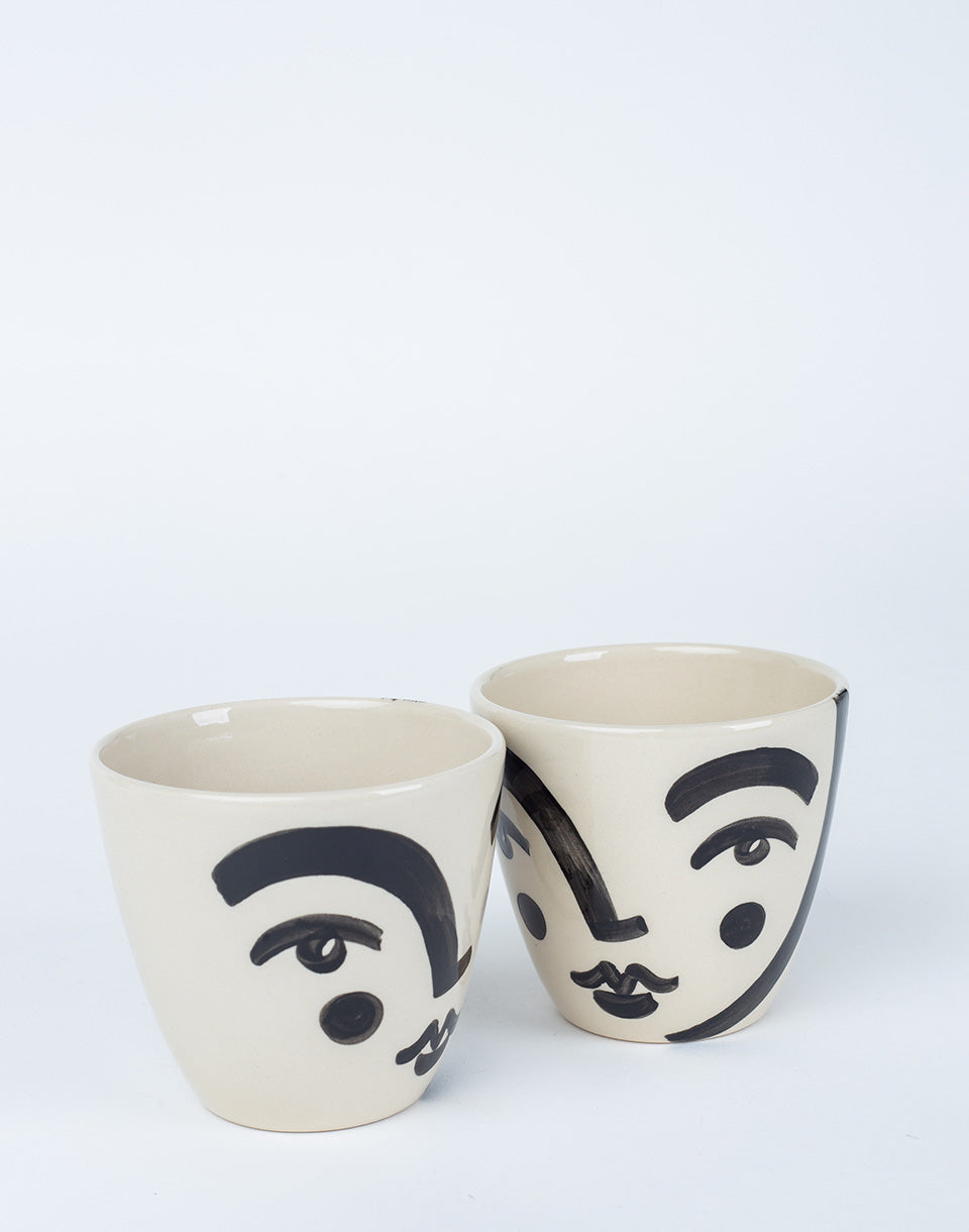 Coupe à visage peint - Noir avec joues