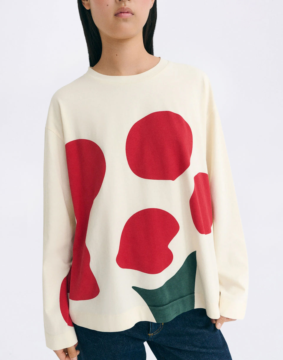 Flower Contrast Emily Tee