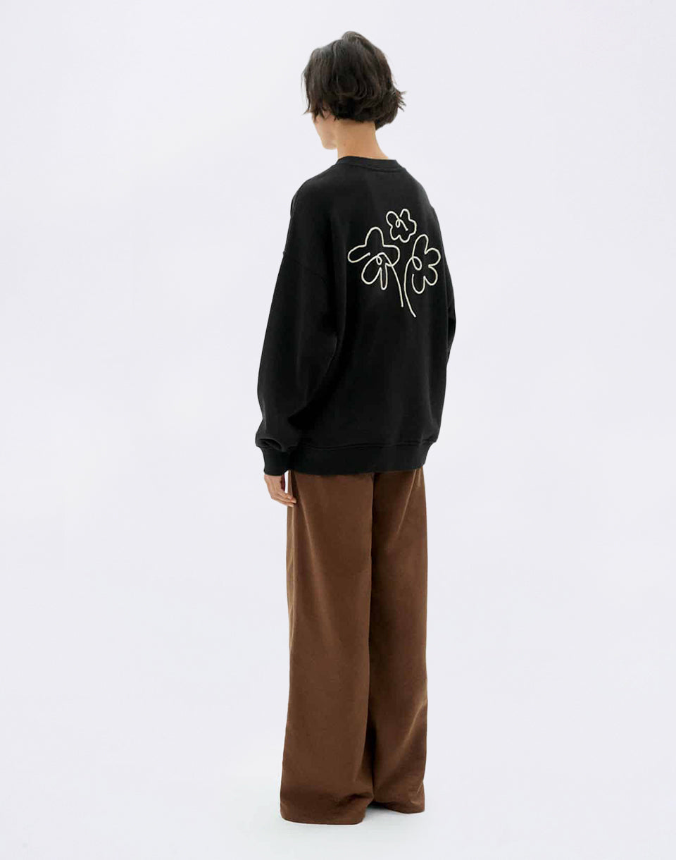 Flower Rope Black Jimena Sweatshirt