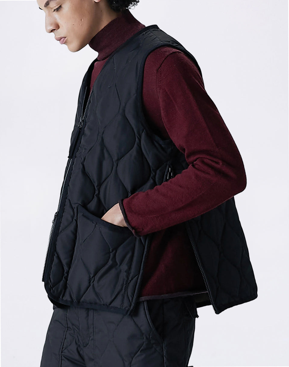 Unisex Military Zip V-Neck Down Vest