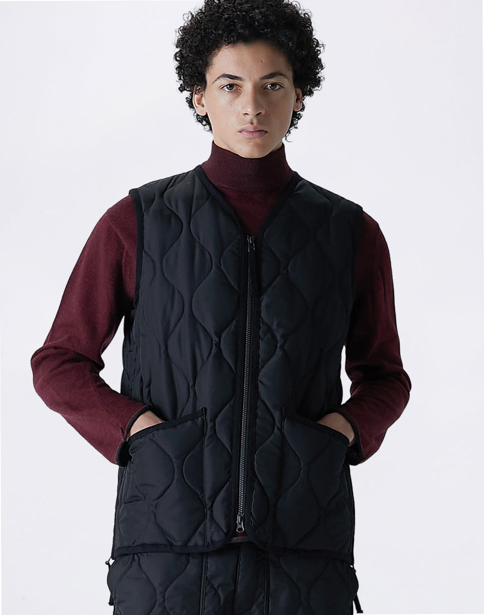 Unisex Military Zip V-Neck Down Vest