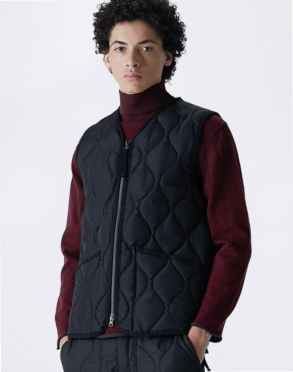 Unisex Military Zip V-Neck Down Vest