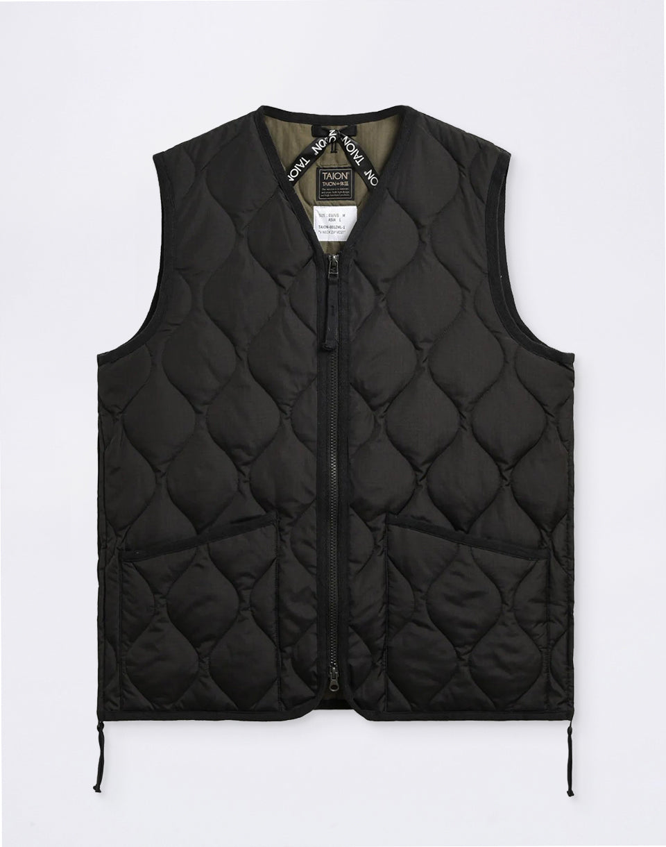 Unisex Military Zip V-Neck Down Vest