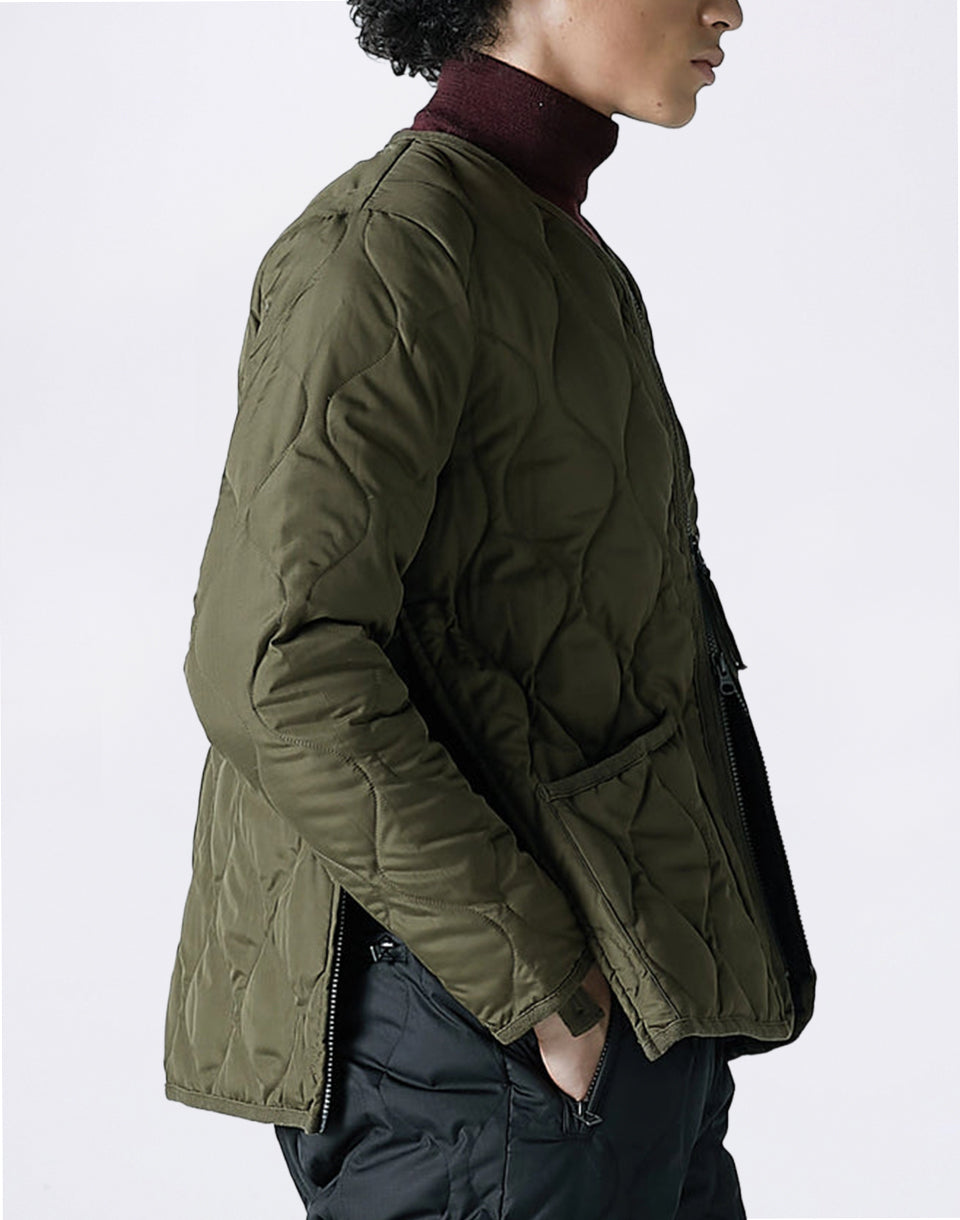 Unisex Military W-Zip V-Neck Down Jacket