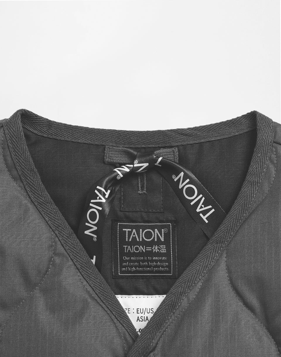 Unisex Military W-Zip V-Neck Down Jacket