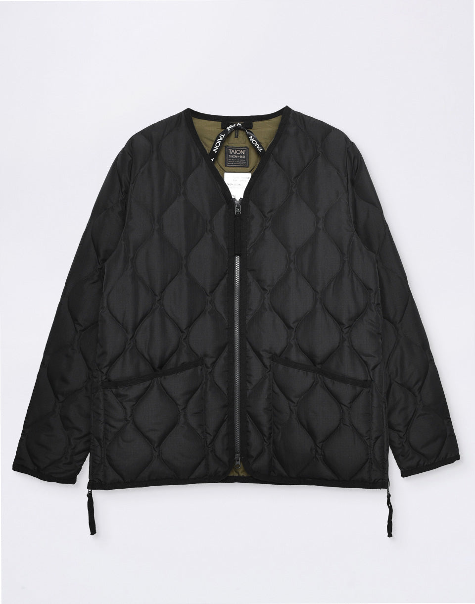 Unisex Military W-Zip V-Neck Down Jacket